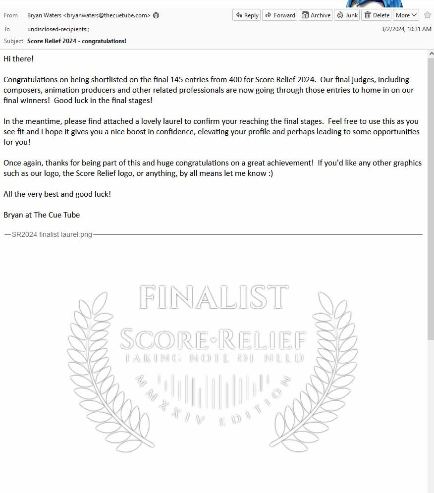 Wing It (Rescore) - Finalist